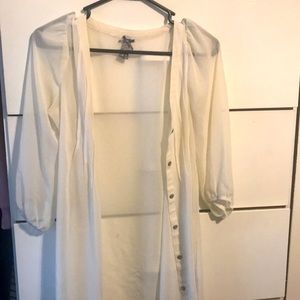 White dress blouse sheer